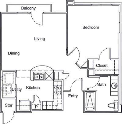 1 Bedroom / 1 Bath